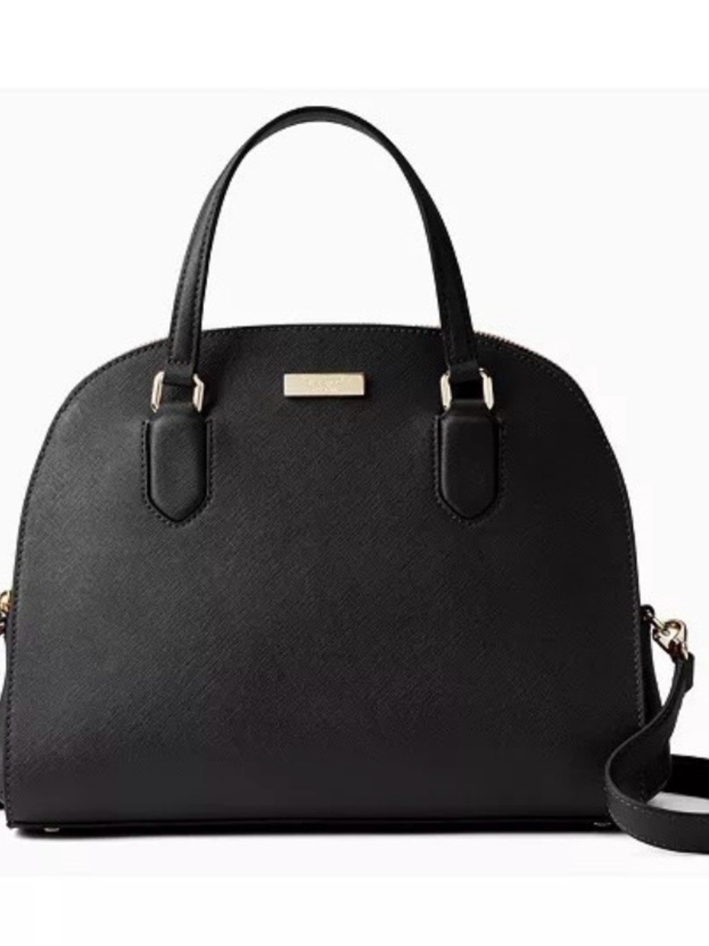 NEW Kate Spade Laurel Way Riley Black Leather Dome Satchel Bag retail 359